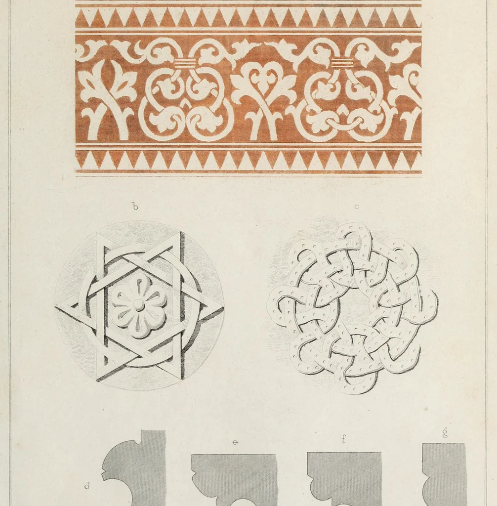 An illustration from Ornamentik des Mittelalters, 1838, leaf 18