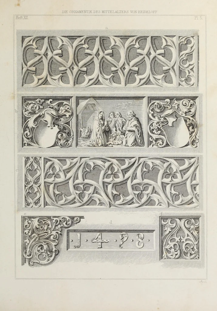 An illustration from Ornamentik des Mittelalters, 1838, leaf 202