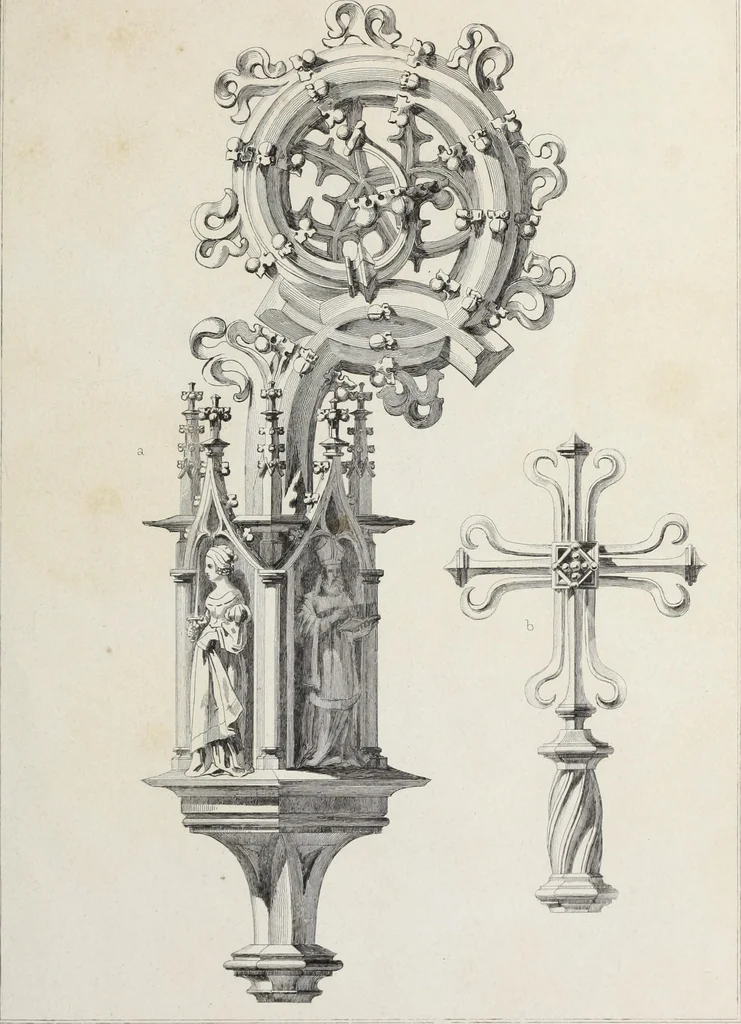 An illustration from Ornamentik des Mittelalters, 1838, leaf 28