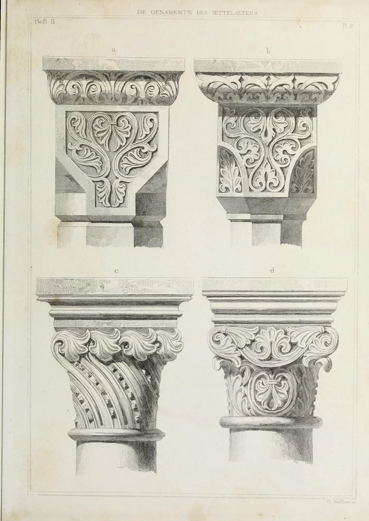 An illustration from Ornamentik des Mittelalters, 1838, leaf 32
