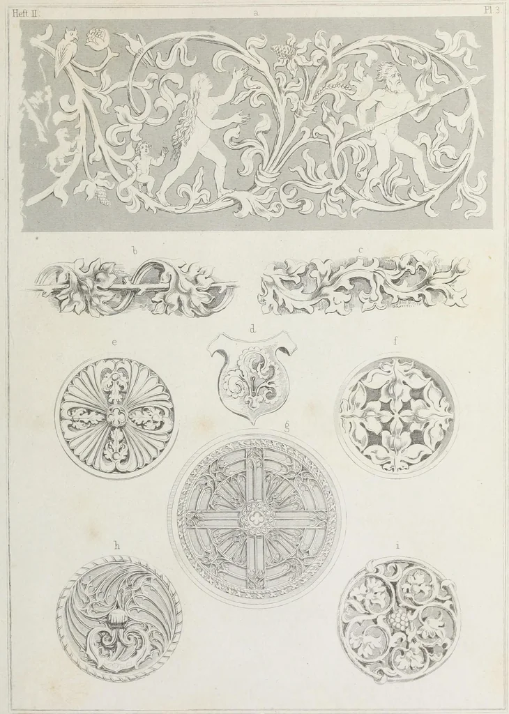 An illustration from Ornamentik des Mittelalters, 1838, leaf 34