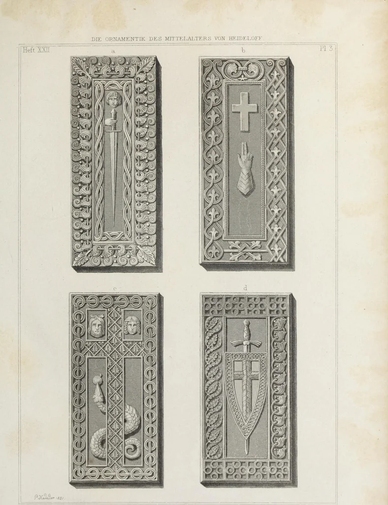 An illustration from Ornamentik des Mittelalters, 1838, leaf 372
