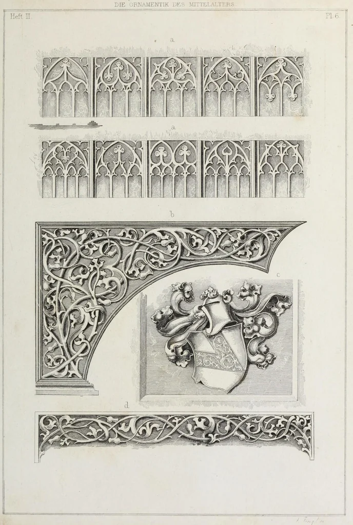 An illustration from Ornamentik des Mittelalters, 1838, leaf 40