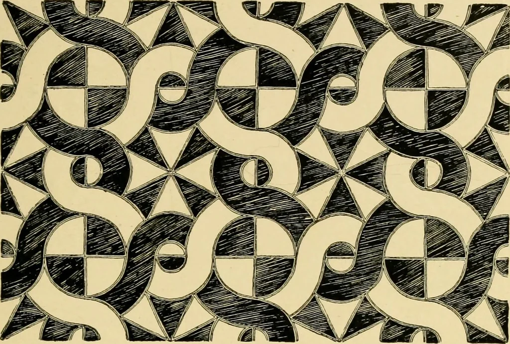 An illustration from Ornament & its application; a book for students, treating in a practical way of the relation of design to material, tools and methods of work, 1904, leaf 100