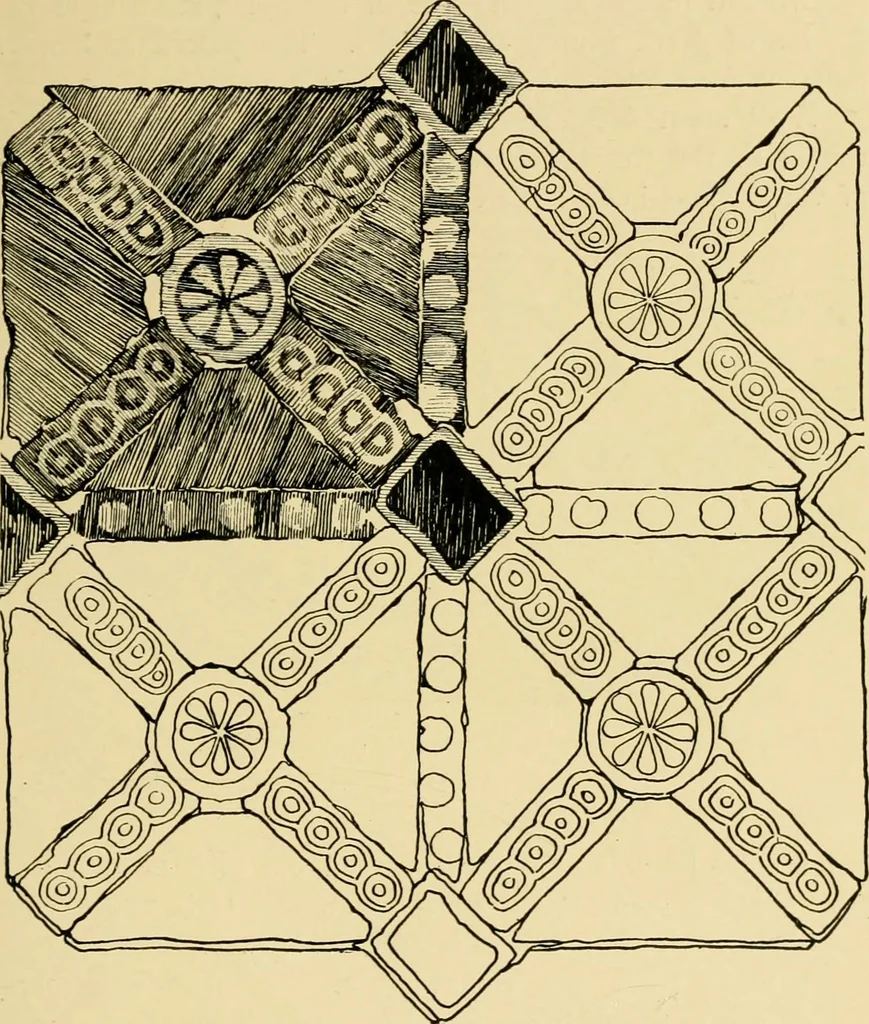 An illustration from Ornament & its application; a book for students, treating in a practical way of the relation of design to material, tools and methods of work, 1904, leaf 104