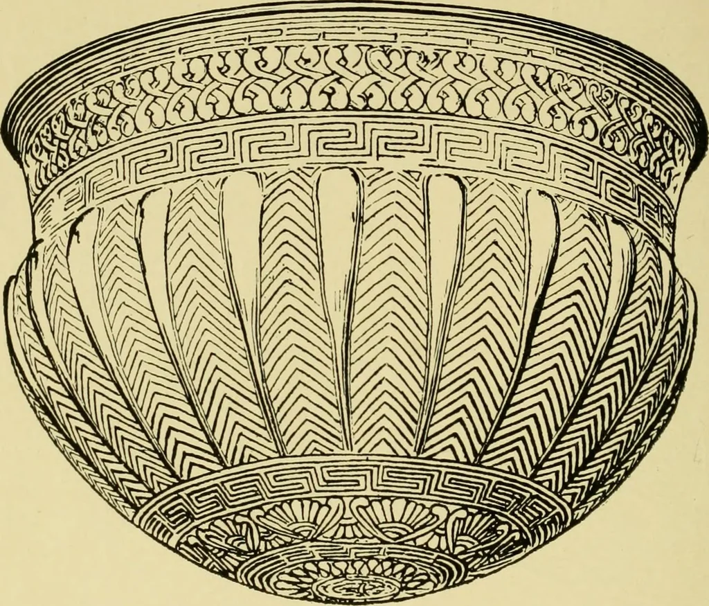 An illustration from Ornament & its application; a book for students, treating in a practical way of the relation of design to material, tools and methods of work, 1904, leaf 123