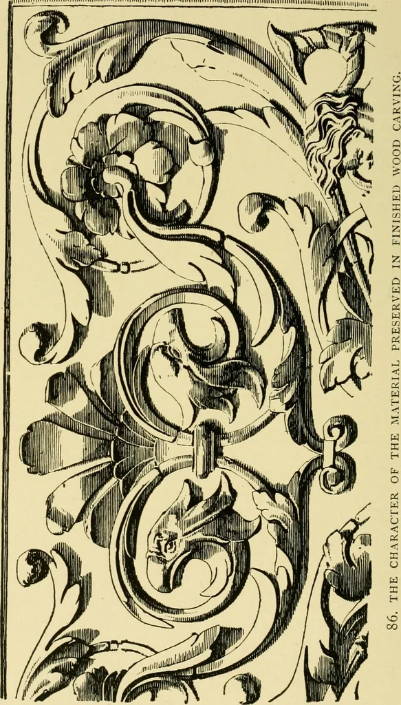 An illustration from Ornament & its application; a book for students, treating in a practical way of the relation of design to material, tools and methods of work, 1904, leaf 129