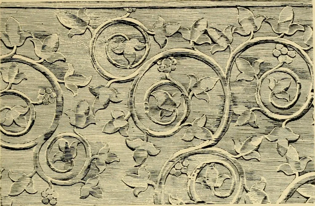 An illustration from Ornament & its application; a book for students, treating in a practical way of the relation of design to material, tools and methods of work, 1904, leaf 130