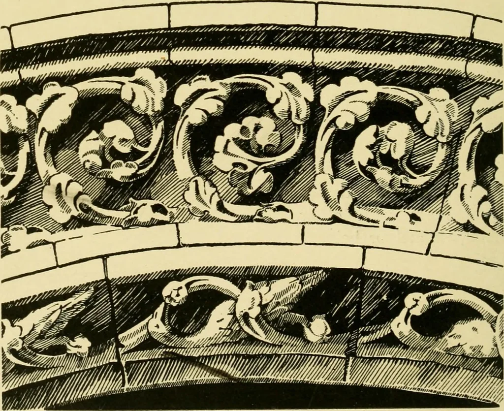 An illustration from Ornament & its application; a book for students, treating in a practical way of the relation of design to material, tools and methods of work, 1904, leaf 133