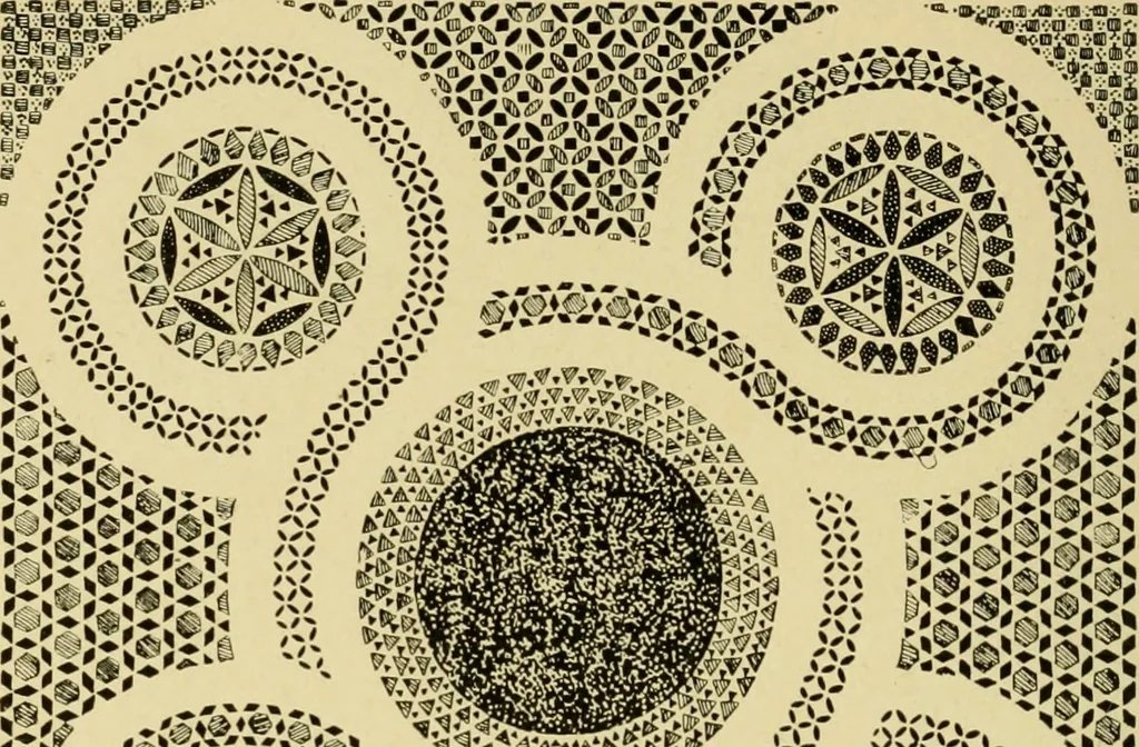 An illustration from Ornament & its application; a book for students, treating in a practical way of the relation of design to material, tools and methods of work, 1904, leaf 157