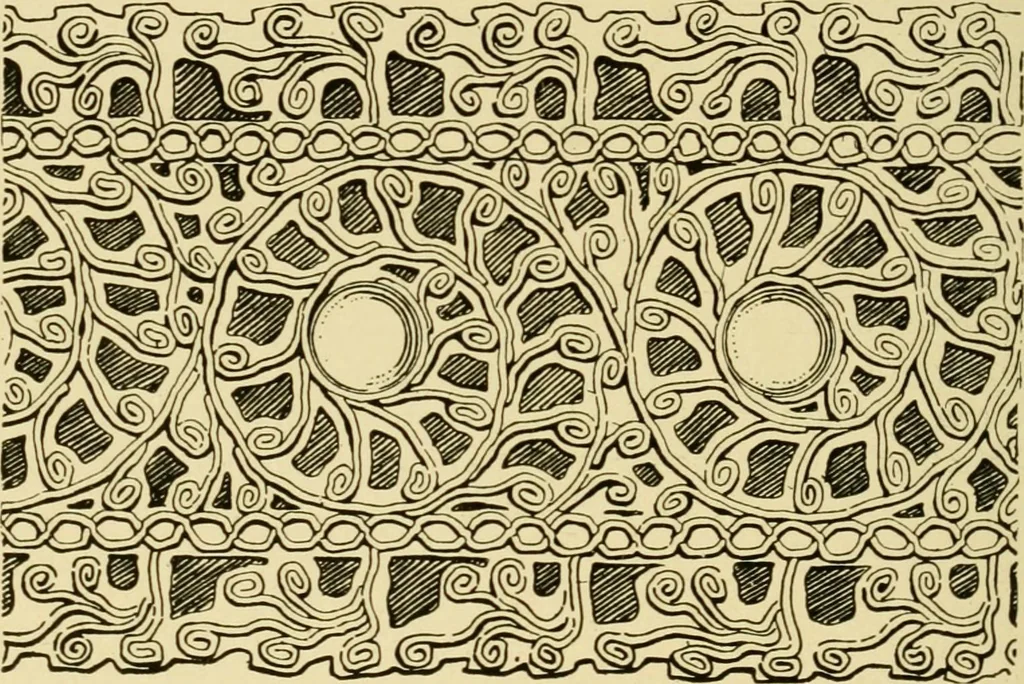 An illustration from Ornament & its application; a book for students, treating in a practical way of the relation of design to material, tools and methods of work, 1904, leaf 173