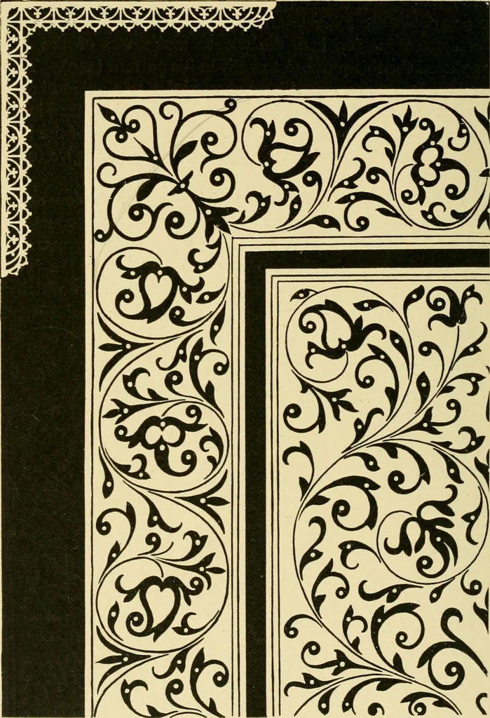 An illustration from Ornament & its application; a book for students, treating in a practical way of the relation of design to material, tools and methods of work, 1904, leaf 197
