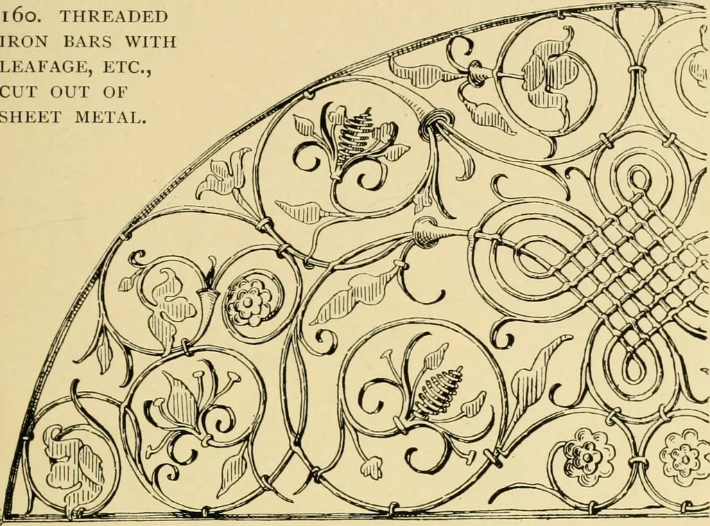 An illustration from Ornament & its application; a book for students, treating in a practical way of the relation of design to material, tools and methods of work, 1904, leaf 206