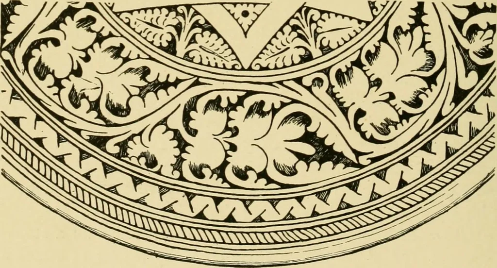 An illustration from Ornament & its application; a book for students, treating in a practical way of the relation of design to material, tools and methods of work, 1904, leaf 221