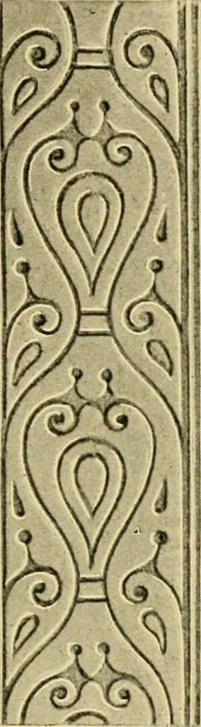 An illustration from Ornament & its application; a book for students, treating in a practical way of the relation of design to material, tools and methods of work, 1904, leaf 222