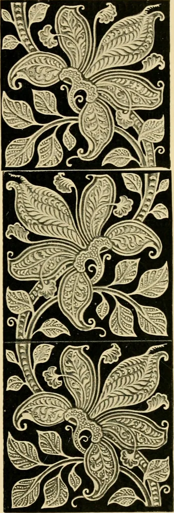 An illustration from Ornament & its application; a book for students, treating in a practical way of the relation of design to material, tools and methods of work, 1904, leaf 234