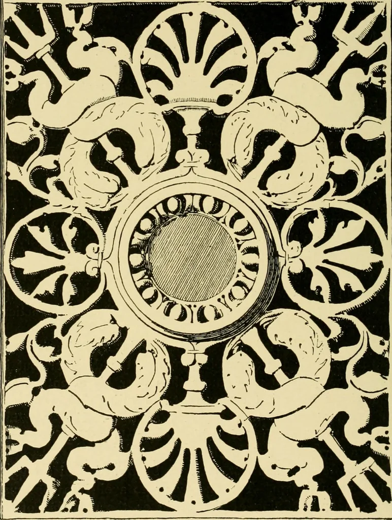 An illustration from Ornament & its application; a book for students, treating in a practical way of the relation of design to material, tools and methods of work, 1904, leaf 241