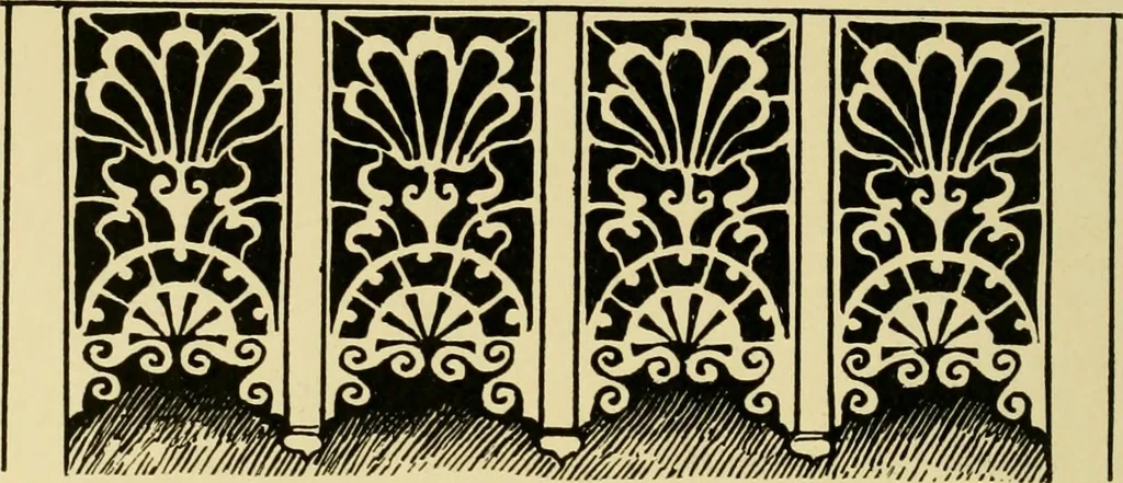 An illustration from Ornament & its application; a book for students, treating in a practical way of the relation of design to material, tools and methods of work, 1904, leaf 243