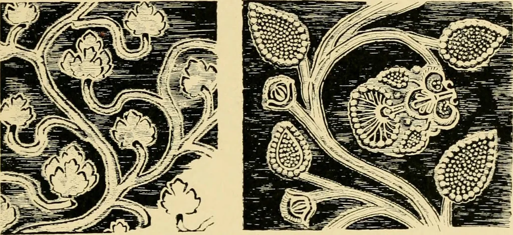 An illustration from Ornament & its application; a book for students, treating in a practical way of the relation of design to material, tools and methods of work, 1904, leaf 276