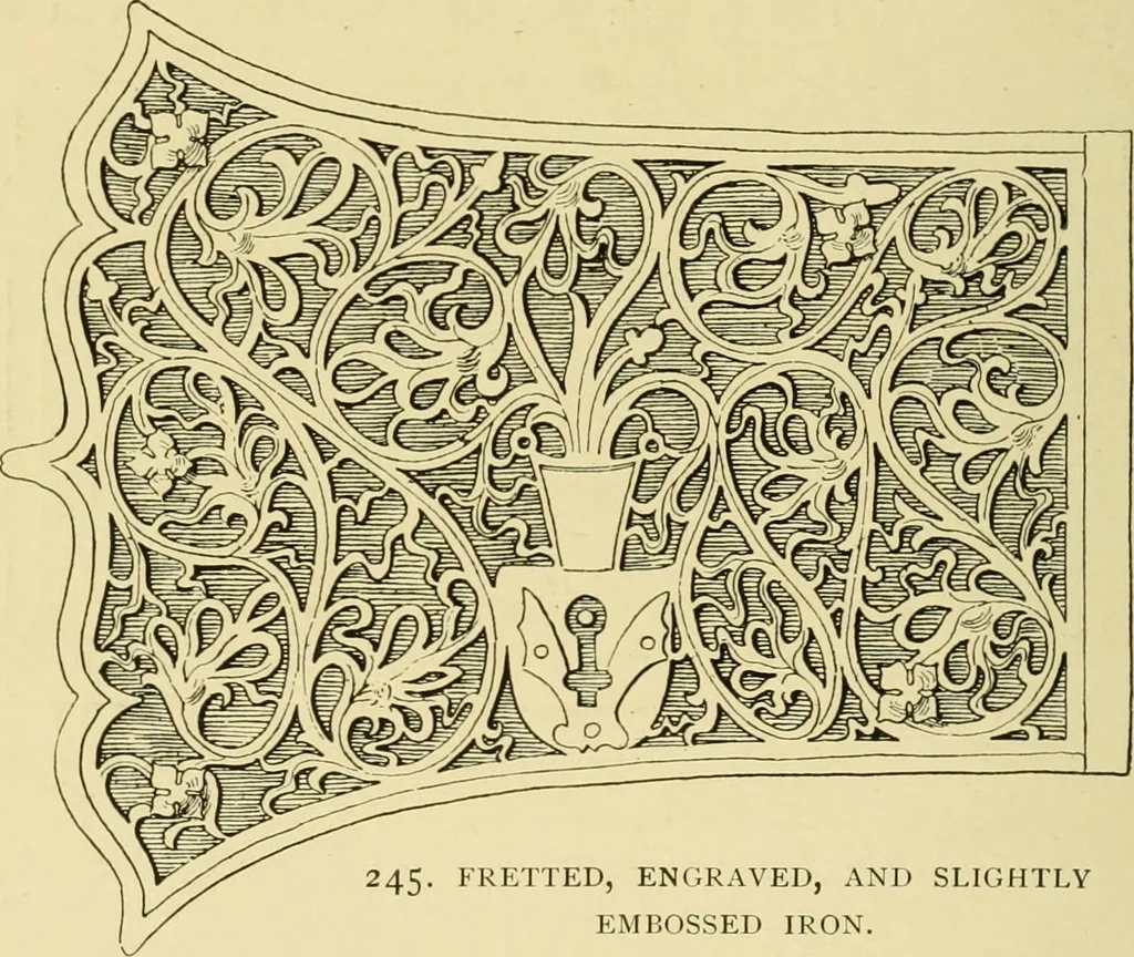 An illustration from Ornament & its application; a book for students, treating in a practical way of the relation of design to material, tools and methods of work, 1904, leaf 283