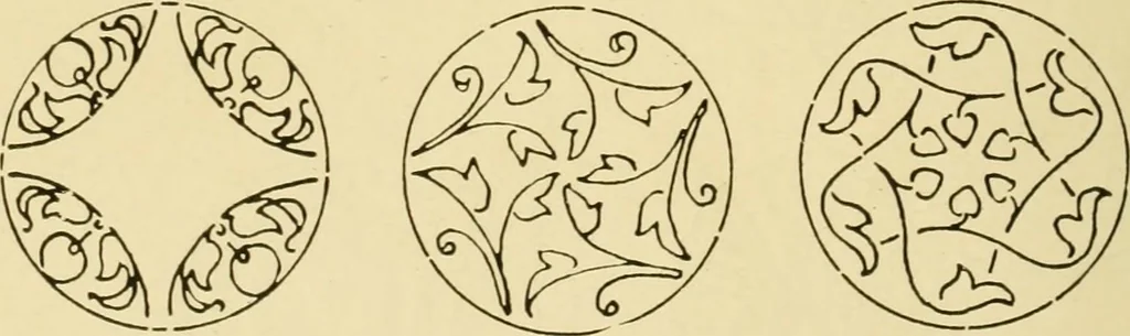 An illustration from Ornament & its application; a book for students, treating in a practical way of the relation of design to material, tools and methods of work, 1904, leaf 313
