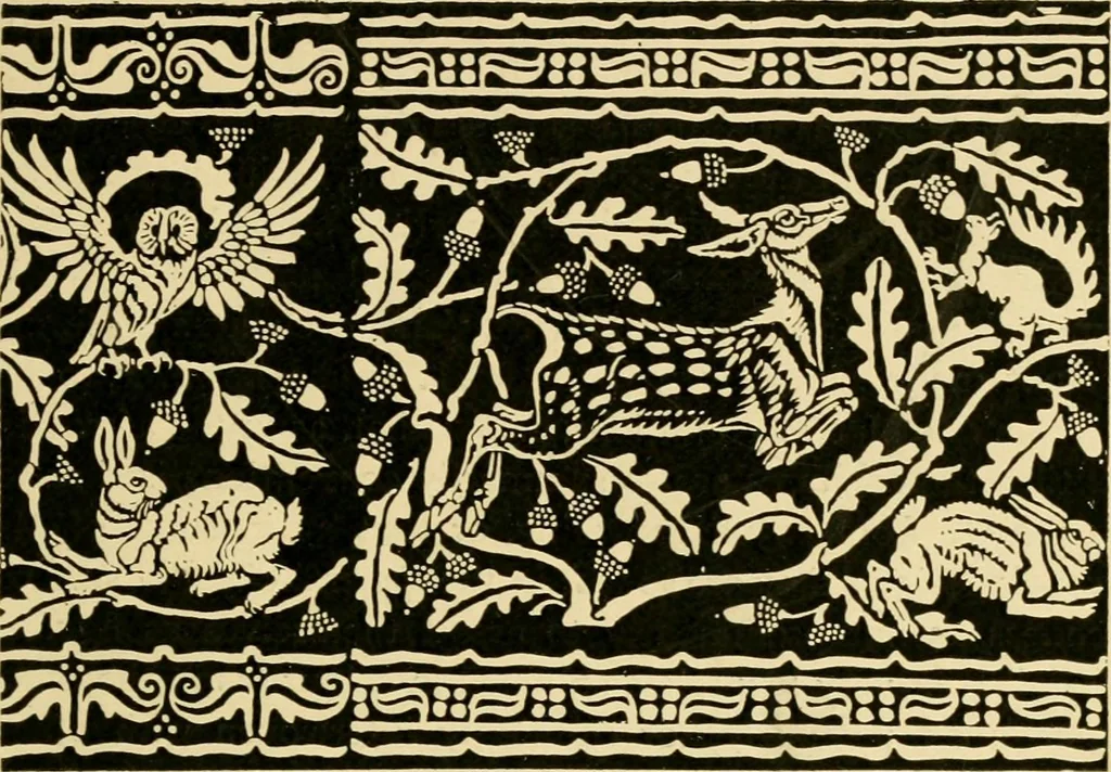 An illustration from Ornament & its application; a book for students, treating in a practical way of the relation of design to material, tools and methods of work, 1904, leaf 324