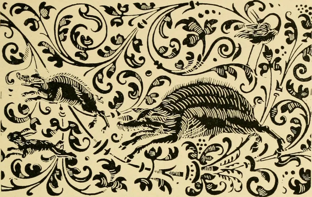 An illustration from Ornament & its application; a book for students, treating in a practical way of the relation of design to material, tools and methods of work, 1904, leaf 326