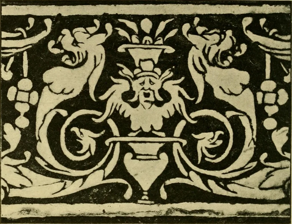 An illustration from Ornament & its application; a book for students, treating in a practical way of the relation of design to material, tools and methods of work, 1904, leaf 327