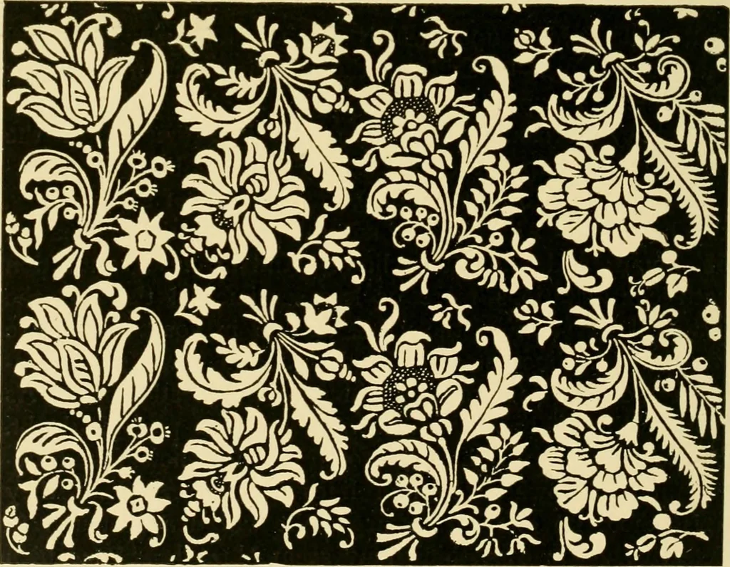 An illustration from Ornament & its application; a book for students, treating in a practical way of the relation of design to material, tools and methods of work, 1904, leaf 335