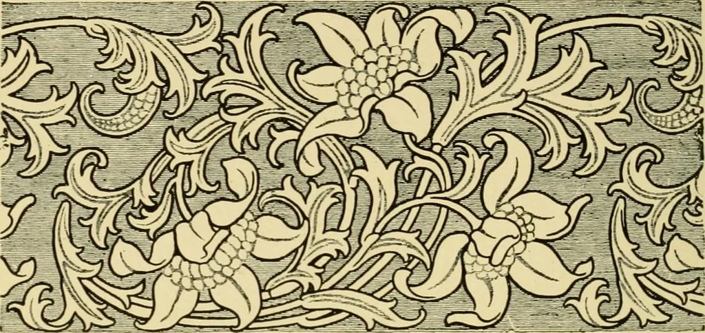 An illustration from Ornament & its application; a book for students, treating in a practical way of the relation of design to material, tools and methods of work, 1904, leaf 347