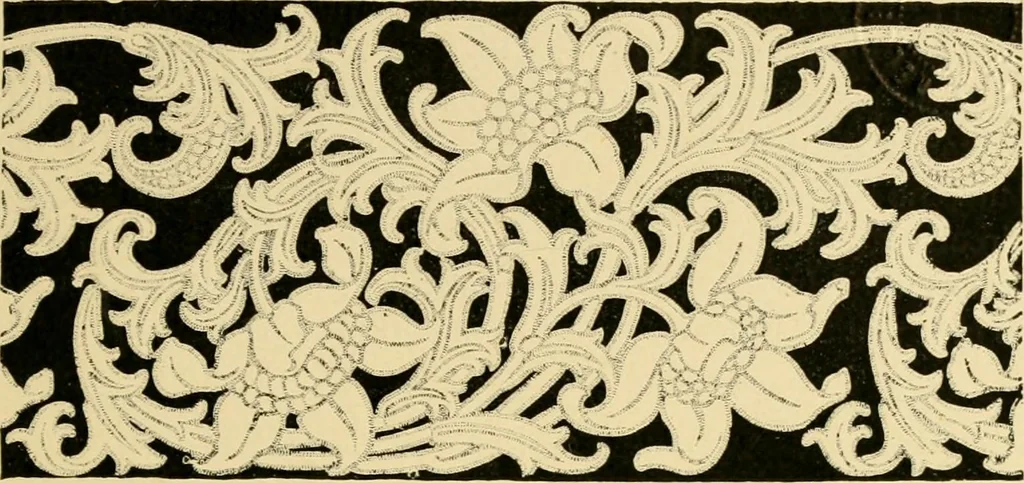 An illustration from Ornament & its application; a book for students, treating in a practical way of the relation of design to material, tools and methods of work, 1904, leaf 348