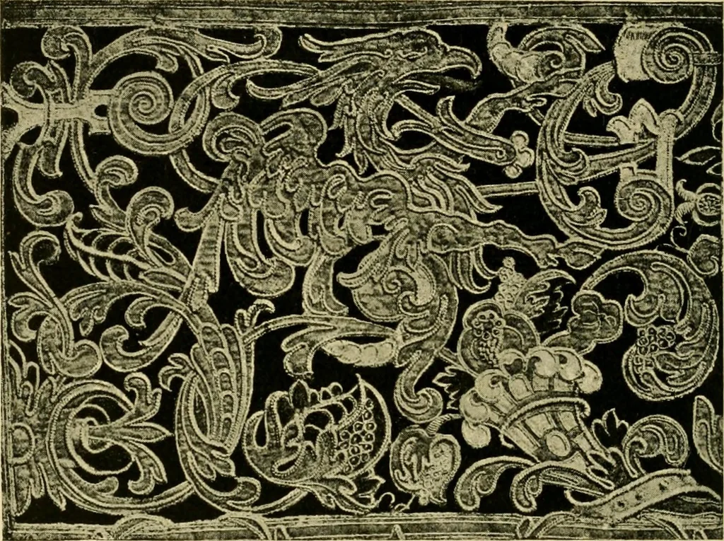 An illustration from Ornament & its application; a book for students, treating in a practical way of the relation of design to material, tools and methods of work, 1904, leaf 93
