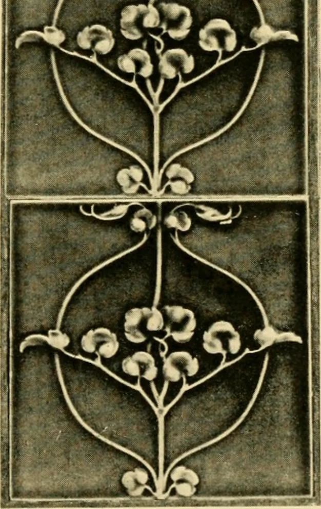 An illustration from Ornament & its application; a book for students, treating in a practical way of the relation of design to material, tools and methods of work, 1904, leaf 98