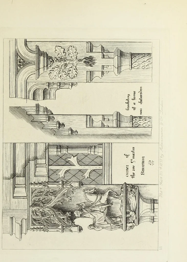 An illustration from Ornaments of the 15th and 16th centuries, 1835, leaf 28