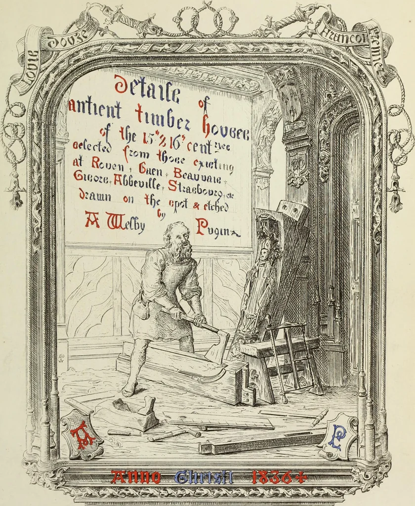 An illustration from Ornaments of the 15th and 16th centuries, 1835, leaf 6