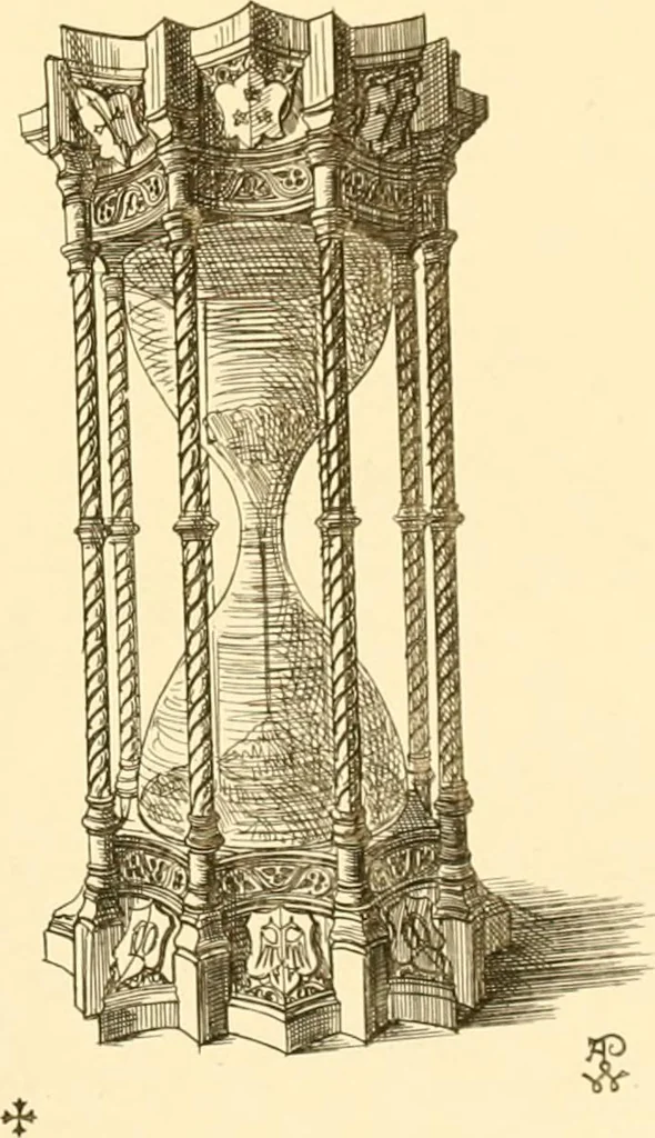 An illustration from Ornaments of the XVth and XVIth centuries. Ancient timber houses at Rouen, Caen, Bauvais, &c., Gothic furniture of the XVth century. Designs for gold & silver ornaments, and designs for iron & brass-work in the style of the XVth & XVIth centuries, 1836, leaf 128