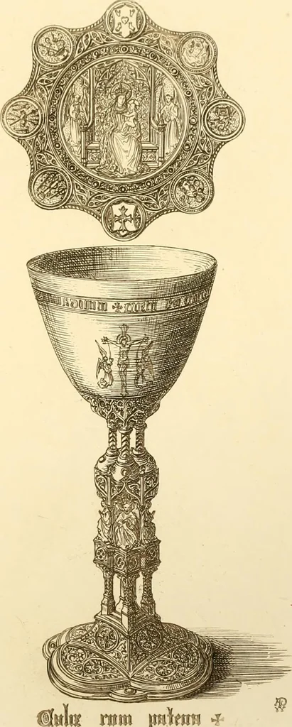 An illustration from Ornaments of the XVth and XVIth centuries. Ancient timber houses at Rouen, Caen, Bauvais, &c., Gothic furniture of the XVth century. Designs for gold & silver ornaments, and designs for iron & brass-work in the style of the XVth & XVIth centuries, 1836, leaf 134