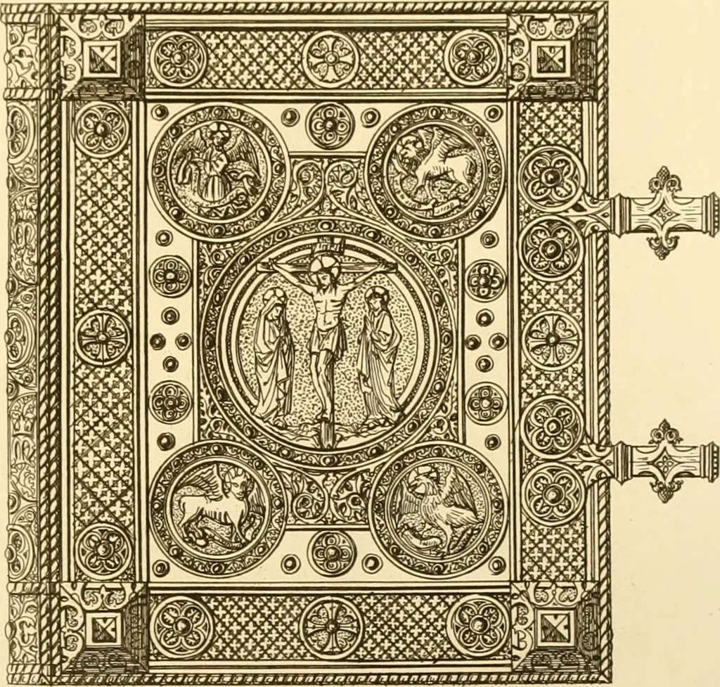 An illustration from Ornaments of the XVth and XVIth centuries. Ancient timber houses at Rouen, Caen, Bauvais, &c., Gothic furniture of the XVth century. Designs for gold & silver ornaments, and designs for iron & brass-work in the style of the XVth & XVIth centuries, 1836, leaf 152