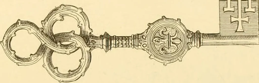 An illustration from Ornaments of the XVth and XVIth centuries. Ancient timber houses at Rouen, Caen, Bauvais, &c., Gothic furniture of the XVth century. Designs for gold & silver ornaments, and designs for iron & brass-work in the style of the XVth & XVIth centuries, 1836, leaf 178