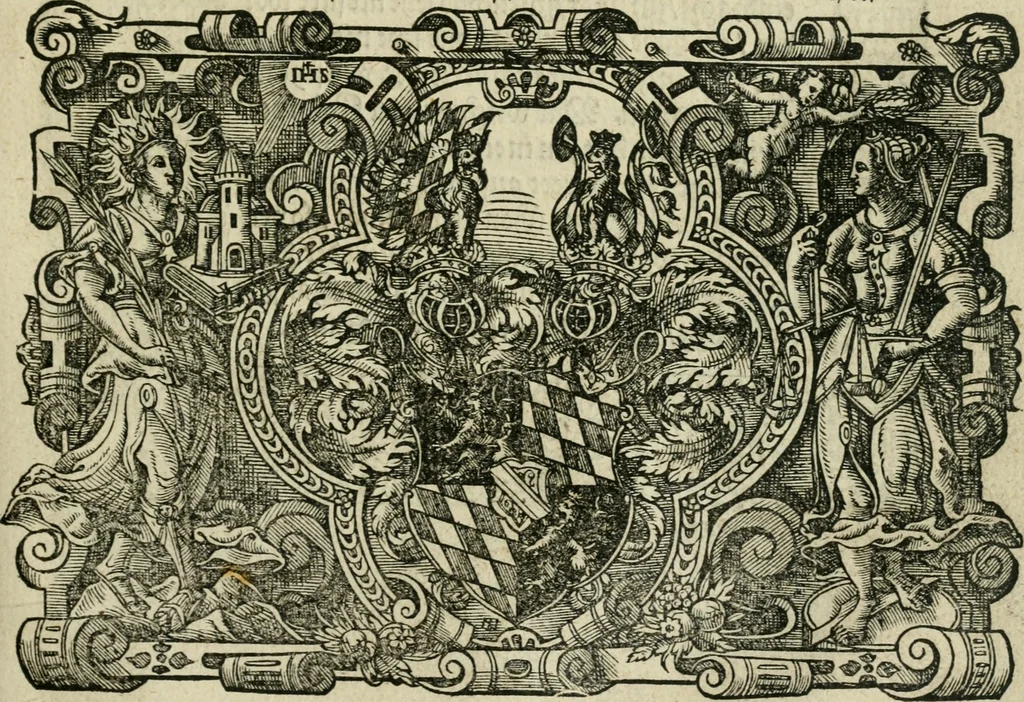 An illustration from Ornatvs ecclesiasticvs, hoc est, Compendivm praecipvarvm rervm, qvibvs qvaevis rite decenterqve compositae ecclesiae exornari, ac redimiri debent : omnibus ecclesiarum praelatis & rectoribus, per totam Ratisbonensem Dioecesin cum primis necessarium, Latinè & Germanicè, adiectis etiam quarundam suppellectilium figuris, 1591, leaf 164