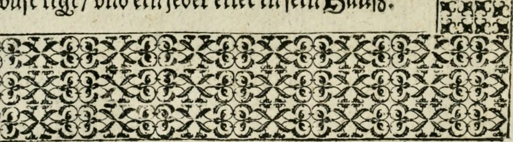An illustration from Ornatvs ecclesiasticvs, hoc est, Compendivm praecipvarvm rervm, qvibvs qvaevis rite decenterqve compositae ecclesiae exornari, ac redimiri debent : omnibus ecclesiarum praelatis & rectoribus, per totam Ratisbonensem Dioecesin cum primis necessarium, Latinè & Germanicè, adiectis etiam quarundam suppellectilium figuris, 1591, leaf 165