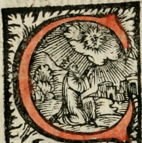 An illustration from Ornatvs ecclesiasticvs, hoc est, Compendivm praecipvarvm rervm, qvibvs qvaevis rite decenterqve compositae ecclesiae exornari, ac redimiri debent : omnibus ecclesiarum praelatis & rectoribus, per totam Ratisbonensem Dioecesin cum primis necessarium, Latinè & Germanicè, adiectis etiam quarundam suppellectilium figuris, 1591, leaf 17