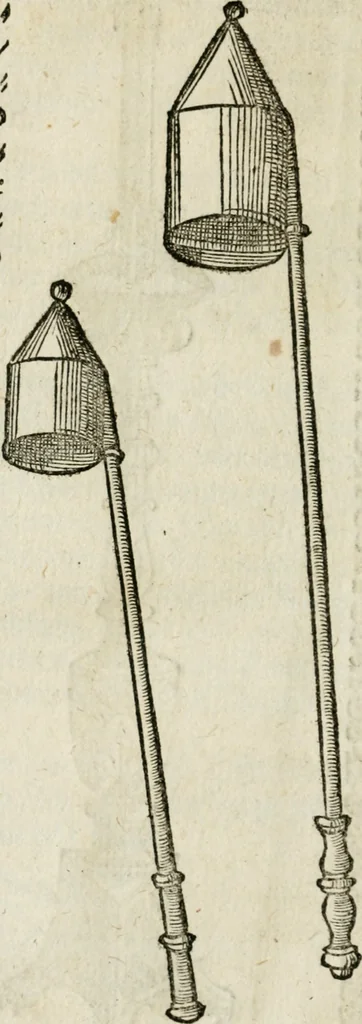 An illustration from Ornatvs ecclesiasticvs, hoc est, Compendivm praecipvarvm rervm, qvibvs qvaevis rite decenterqve compositae ecclesiae exornari, ac redimiri debent : omnibus ecclesiarum praelatis & rectoribus, per totam Ratisbonensem Dioecesin cum primis necessarium, Latinè & Germanicè, adiectis etiam quarundam suppellectilium figuris, 1591, leaf 281