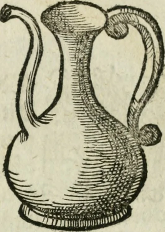 An illustration from Ornatvs ecclesiasticvs, hoc est, Compendivm praecipvarvm rervm, qvibvs qvaevis rite decenterqve compositae ecclesiae exornari, ac redimiri debent : omnibus ecclesiarum praelatis & rectoribus, per totam Ratisbonensem Dioecesin cum primis necessarium, Latinè & Germanicè, adiectis etiam quarundam suppellectilium figuris, 1591, leaf 318