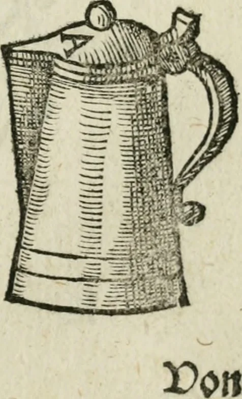 An illustration from Ornatvs ecclesiasticvs, hoc est, Compendivm praecipvarvm rervm, qvibvs qvaevis rite decenterqve compositae ecclesiae exornari, ac redimiri debent : omnibus ecclesiarum praelatis & rectoribus, per totam Ratisbonensem Dioecesin cum primis necessarium, Latinè & Germanicè, adiectis etiam quarundam suppellectilium figuris, 1591, leaf 318