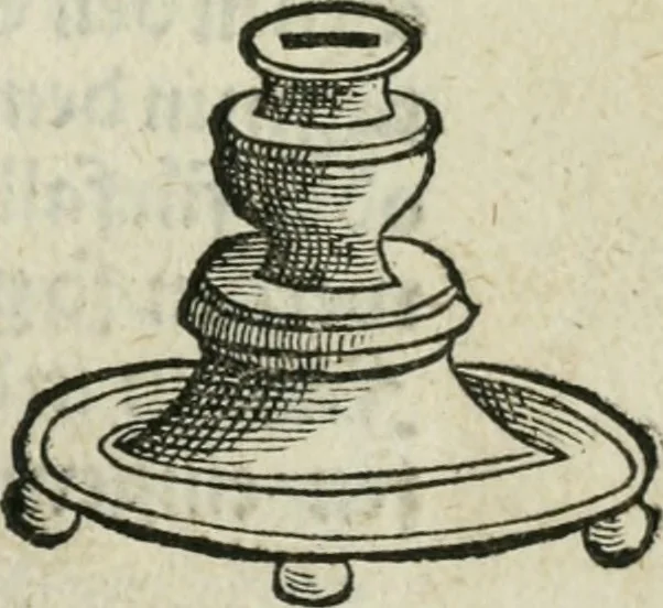An illustration from Ornatvs ecclesiasticvs, hoc est, Compendivm praecipvarvm rervm, qvibvs qvaevis rite decenterqve compositae ecclesiae exornari, ac redimiri debent : omnibus ecclesiarum praelatis & rectoribus, per totam Ratisbonensem Dioecesin cum primis necessarium, Latinè & Germanicè, adiectis etiam quarundam suppellectilium figuris, 1591, leaf 324