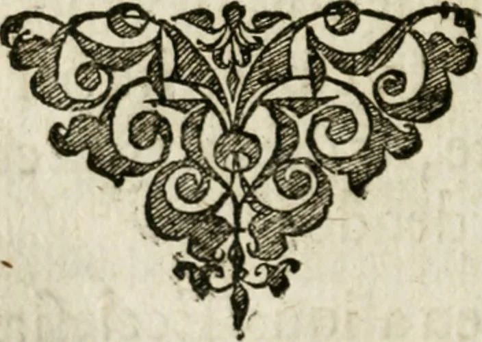 An illustration from Ornatvs ecclesiasticvs, hoc est, Compendivm praecipvarvm rervm, qvibvs qvaevis rite decenterqve compositae ecclesiae exornari, ac redimiri debent : omnibus ecclesiarum praelatis & rectoribus, per totam Ratisbonensem Dioecesin cum primis necessarium, Latinè & Germanicè, adiectis etiam quarundam suppellectilium figuris, 1591, leaf 55