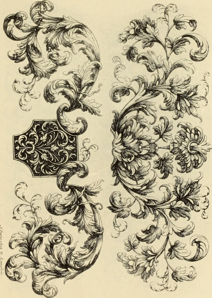 An illustration from Ornemens d'orfevrerie propres pour flanquer et amaller : nouveau livre d'ornemens d'orfevrerie, 1888, leaf 24