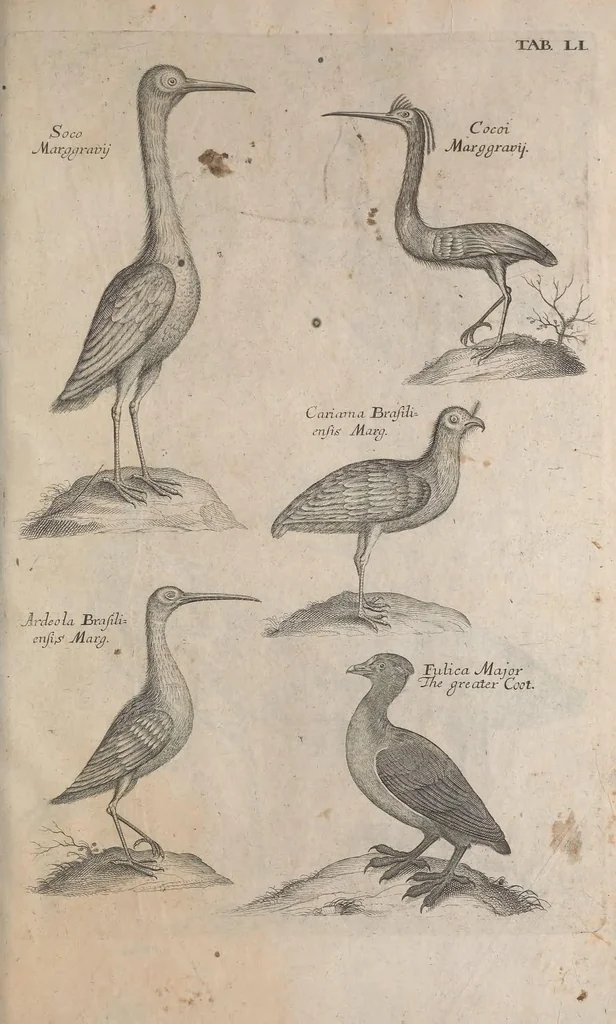 An illustration from The ornithology of Francis Willughby of Middleton in the county of Warwick, esq. ... : in three books : wherein all the birds hitherto known, being reduced into a method sutable [i.e. suitable] to their natures, are accurately described : the descriptions illustrated by most elegant figures, nearly resembling the live birds, engraven in LXXVIII copper plates, 1678, leaf 575
