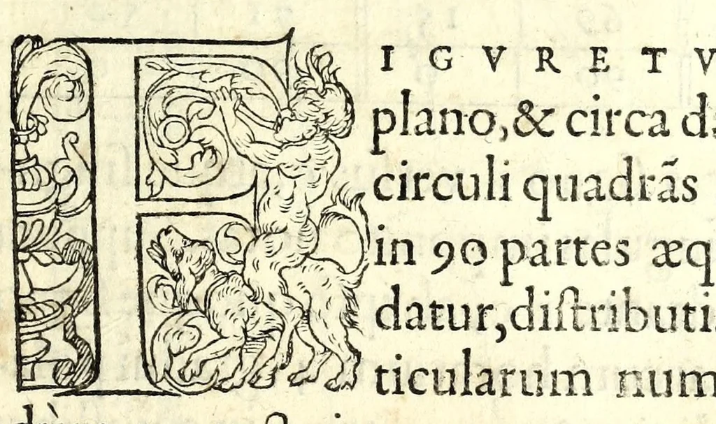 An illustration from Orontii Finei Delphinatis, regii mathematicarvm professoris, De solaribus horologiis & quadrantibus libri quatuor, 1560, leaf 47
